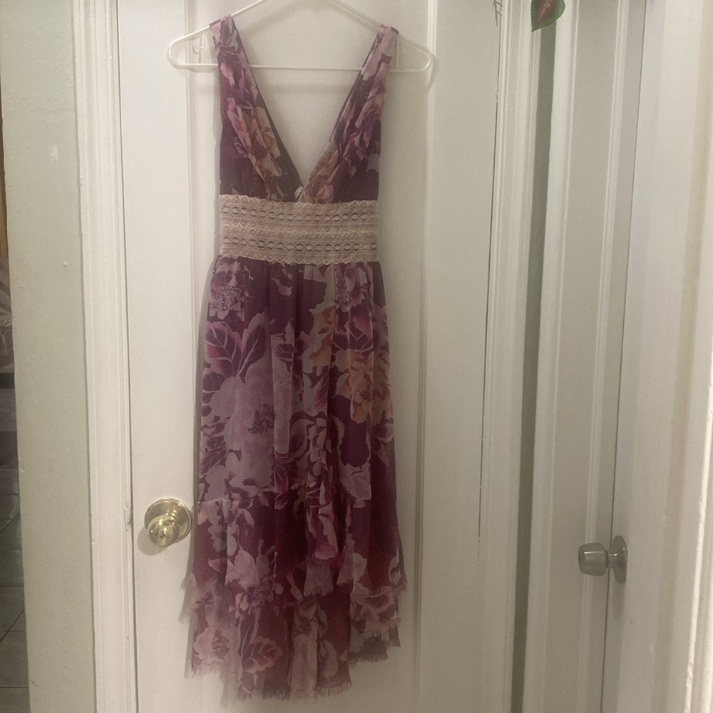 Free People Floral High Low Dress - Picture 1 of 6